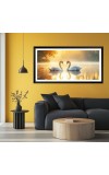Nature Landscape Floating Frame Scenery Digital Print - 12x24 inch Modern Nature Wall Art for Living Room, Bedroom, Office, Hotels, Drawing Room