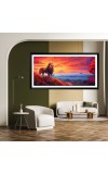Nature Landscape Floating Frame Scenery Digital Print - 12x24 inch Modern Nature Wall Art for Living Room, Bedroom, Office, Hotels, Drawing Room