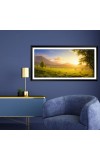 Nature Landscape Floating Frame Scenery Digital Print - 12x24 inch Modern Nature Wall Art for Living Room, Bedroom, Office, Hotels, Drawing Room