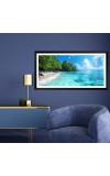 Nature Landscape Floating Frame Scenery Digital Print - 12x24 inch Modern Nature Wall Art for Living Room, Bedroom, Office, Hotels, Drawing Room