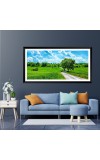 Nature Landscape Floating Frame Scenery Digital Print - 12x24 inch Modern Nature Wall Art for Living Room, Bedroom, Office, Hotels, Drawing Room