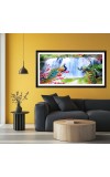 Nature Landscape Floating Frame Scenery Digital Print - 12x24 inch Modern Nature Wall Art for Living Room, Bedroom, Office, Hotels, Drawing Room