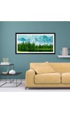 Nature Landscape Floating Frame Scenery Digital Print - 12x24 inch Modern Nature Wall Art for Living Room, Bedroom, Office, Hotels, Drawing Room