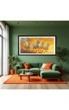 Nature Landscape Floating Frame Scenery Digital Print - 12x24 inch Modern Nature Wall Art for Living Room, Bedroom, Office, Hotels, Drawing Room