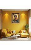 Lord Little Krishna Digital Print Photo 6.7x8.7 inches  (I24) - Vibrant Religious Wall Art for Home or Office Decor.