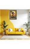 Lord Little Krishna Digital Print Photo 6.7x8.7 inches  (I24) - Vibrant Religious Wall Art for Home or Office Decor.