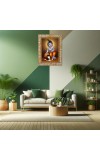 Lord Baby Krishna Digital Print Photo 6.7x8.7 inches  (I24) - Vibrant Religious Wall Art for Home or Office Decor.