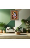 Lord Baby Krishna Digital Print Photo 6.7x8.7 inches  (I24) - Vibrant Religious Wall Art for Home or Office Decor.