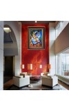 Lord Shiva and Hanuman Digital Print Photo 6.7x8.7 inches  (I24) - Vibrant Religious Wall Art for Home or Office Decor.