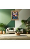 Lord vishnu Digital Print Photo 6.7x8.7 inches  (I24) - Vibrant Religious Wall Art for Home or Office Decor.