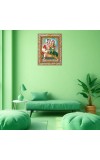 Shri Radha Krishna Digital Print Photo 6.7x8.7 inches  (I24) - Vibrant Religious Wall Art for Home or Office Decor.
