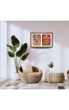 Maa durga and Goddess Kali Killing Bhairwa with His Liona killing Han Photo Frame - 11x15Inches - Spiritual Artwork for Home Wall Decoration, Puja Room and Office Decoration and Gifting 
