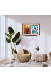 Lord ganesha and varuna deva Photo Frame - 11x15Inches - Spiritual Artwork for Home Wall Decoration, Puja Room and Office Decoration and Gifting 