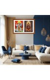 Maa kali and maa durga Photo Frame - 11x15Inches - Spiritual Artwork for Home Wall Decoration, Puja Room and Office Decoration and Gifting 