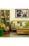 Yama and yamuna Photo Frame - 11x15Inches - Spiritual Artwork for Home Wall Decoration, Puja Room and Office Decoration and Gifting 