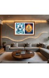 Varuna and agni Photo Frame - 11x15Inches - Spiritual Artwork for Home Wall Decoration, Puja Room and Office Decoration and Gifting Varuna and agni Photo Frame - 11x15Inches - Spiritual Artwork for Home Wall Decoration, Puja Room and Office Decoration and Gifting