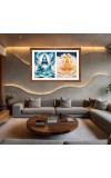 Varuna and mitra Photo Frame - 11x15Inches - Spiritual Artwork for Home Wall Decoration, Puja Room and Office Decoration and Gifting 