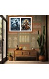 Vayu and yama Photo Frame - 11x15Inches - Spiritual Artwork for Home Wall Decoration, Puja Room and Office Decoration and Gifting 