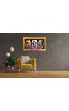 Baby krishna Photo Frame - 8x14 Inch Brown Wooden Frame | Hindu Gods Wall Decor for Home & Office
