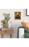 Gautam buddha Photo Frame  10x14 Inches-Brown Wooden Frame for Home , Office & Temple Decoration and Gifting