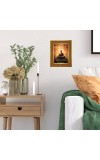 Buddha Photo Frame  10x14 Inches-Brown Wooden Frame for Home , Office & Temple Decoration and Gifting