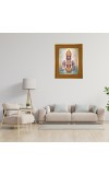 Avatar dhanvantari Photo Frame  10x14 Inches-Brown Wooden Frame for Home , Office & Temple Decoration and Gifting
