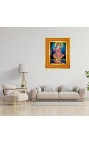 Lord krishna Photo Frame  10x14 Inches-Brown Wooden Frame for Home , Office & Temple Decoration and Gifting