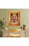 Jay bajrangbali Golden Designer Photo Frame | 10x14 Inch Religious Wall Hanging Frame for Home & Office Decoration | Hindu Deity Spiritual Gift Item