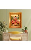 Shravan Kumar Golden Designer Photo Frame | 10x14 Inch Religious Wall Hanging Frame for Home & Office Decoration | Hindu Deity Spiritual Gift Item