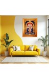Panchamukhi Vinayaka or Heramba Ganapati Golden Designer Photo Frame | 10x14 Inch Religious Wall Hanging Frame for Home & Office Decoration | Hindu Deity Spiritual Gift Item
