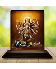 Car Dashboard Ma Goddess Kali Wooden Photo Stand Ã¢â‚¬â€œ 3x4 Inches, Compact & Stylish Spiritual Display For Car, Home & Office (Pack Of 1) (F48657)
