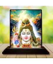 Car Dashboard Shiva Wooden Photo Stand Ã¢â‚¬â€œ 3x4 Inches, Compact & Stylish Spiritual Display For Car, Home & Office (Pack Of 1) (F48660)