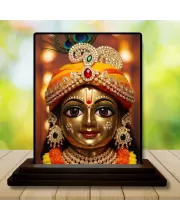 Car Dashboard Shree Krishna Wooden Photo Stand Ã¢â‚¬â€œ 3x4 Inches, Compact & Stylish Spiritual Display For Car, Home & Office (Pack Of 1) (F48661)