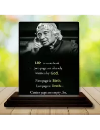 Car Dashboard Abdul Kalam Wooden Photo Stand Ã¢â‚¬â€œ 3x4 Inches, Compact & Stylish Spiritual Display For Car, Home & Office (Pack Of 1) (F49201)