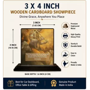 Car Dashboard Lord Shree Krishna Wooden Photo Stand – 3x4 Inches, Compact & Stylish Spiritual Display For Car, Home & Office (Pack Of 1) (F49196) Car Dashboard Lord Shree Krishna Wooden Photo Stand – 3x4 Inches, Compact & Stylish Spiritual Display For Car, Home & Office (Pack Of 1) (F49196)