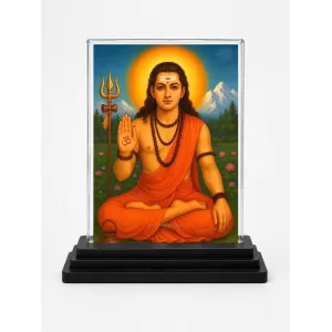 Guru Gorakhnath Acrylic Car Dashboard Showpiece | Double-Sided Guru Gorakhnath Photo Stand | 3 X 4 Inch Photo | Transparent Acrylic Frame With Black Base | Car Dashboard, Office & Table Decor (F70622) Guru Gorakhnath Acrylic Car Dashboard Showpiece | Double-Sided Guru Gorakhnath Photo Stand | 3 X 4 Inch Photo | Transparent Acrylic Frame With Black Base | Car Dashboard, Office & Table Decor (F70622)