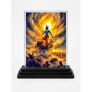 Krishna Acrylic Car Dashboard Showpiece | Double-Sided Krishna Photo Stand | 3 X 4 Inch Photo | Transparent Acrylic Frame With Black Base | Car Dashboard, Office & Table Decor (F71334) Krishna Acrylic Car Dashboard Showpiece | Double-Sided Krishna Photo Stand | 3 X 4 Inch Photo | Transparent Acrylic Frame With Black Base | Car Dashboard, Office & Table Decor (F71334)