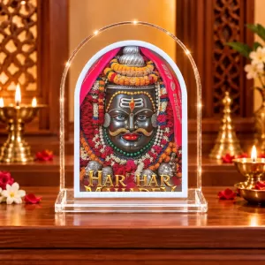 Lord Shiva L Shape Acrylic Showpiece 3 X 3.5 Inch For Home, Office And Car (F175924)