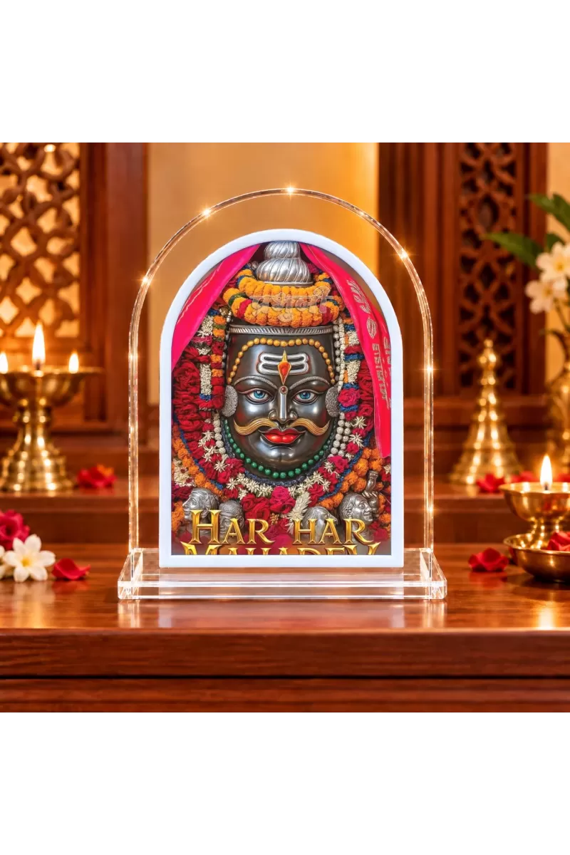 Lord Shiva L Shape Acrylic Showpiece 3 X 3.5 Inch For Home, Office And Car (F175924)