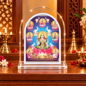 Goddess Astha Lakshmi L Shape Acrylic Showpiece 3 X 3.5 Inch For Home, Office And Car (F176112) Goddess Astha Lakshmi L Shape Acrylic Showpiece 3 X 3.5 Inch For Home, Office And Car (F176112)