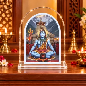 Lord Shiva L Shape Acrylic Showpiece 3 X 3.5 Inch For Home, Office And Car (F176443)
