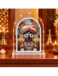 Lord Jagannath L Shape Acrylic Showpiece 3 X 3.5 Inch For Home, Office And Car (F176931)