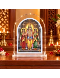 Lord Murugan L Shape Acrylic Showpiece 3 X 3.5 Inch For Home, Office And Car (F176934)