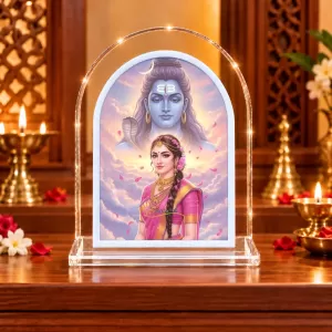 Shiva Parvati L Shape Acrylic Showpiece 3 X 3.5 Inch For Home, Office And Car (F177189) Shiva Parvati L Shape Acrylic Showpiece 3 X 3.5 Inch For Home, Office And Car (F177189)
