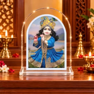 Lord Krishna L Shape Acrylic Showpiece 3 X 3.5 Inch For Home, Office And Car (F177214) Lord Krishna L Shape Acrylic Showpiece 3 X 3.5 Inch For Home, Office And Car (F177214)