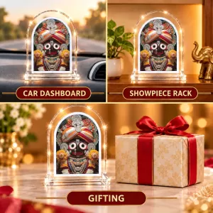 Lord Jagannath L Shape Acrylic Showpiece 3 X 3.5 Inch For Home, Office And Car (F176931) Lord Jagannath L Shape Acrylic Showpiece 3 X 3.5 Inch For Home, Office And Car (F176931)