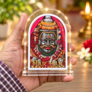 Lord Shiva L Shape Acrylic Showpiece 3 X 3.5 Inch For Home, Office And Car (F175924)