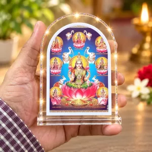 Goddess Astha Lakshmi L Shape Acrylic Showpiece 3 X 3.5 Inch For Home, Office And Car (F176112) Goddess Astha Lakshmi L Shape Acrylic Showpiece 3 X 3.5 Inch For Home, Office And Car (F176112)
