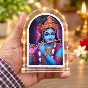 Lord Krishna L Shape Acrylic Showpiece 3 X 3.5 Inch For Home, Office And Car (F176757) Lord Krishna L Shape Acrylic Showpiece 3 X 3.5 Inch For Home, Office And Car (F176757)
