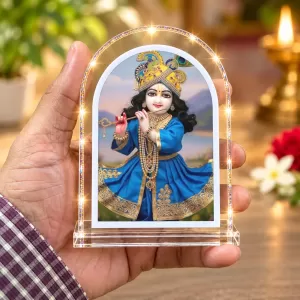 Lord Krishna L Shape Acrylic Showpiece 3 X 3.5 Inch For Home, Office And Car (F177214) Lord Krishna L Shape Acrylic Showpiece 3 X 3.5 Inch For Home, Office And Car (F177214)